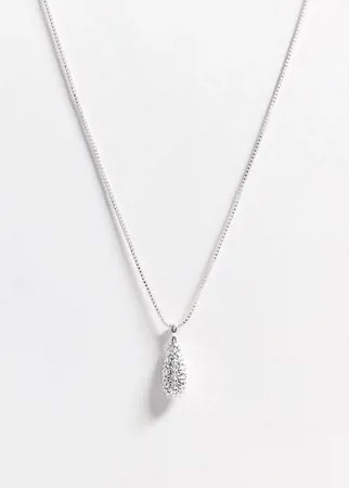 Серебристое ожерелье с кристаллами Pilgrim-Серебряный