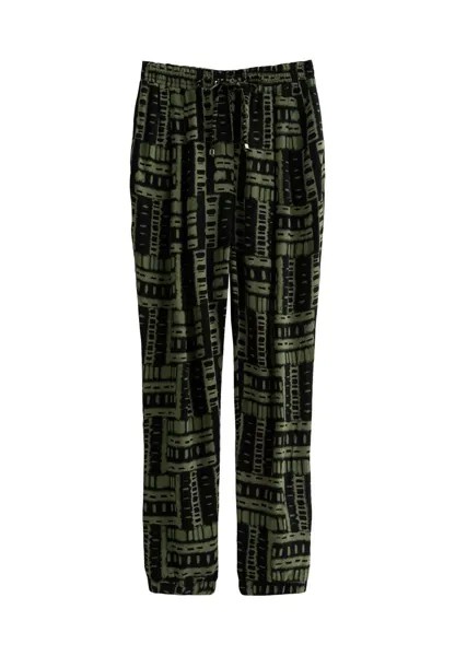 Спортивные брюки Abstract Print Cuffed Joggers New Look, пестрый зеленый
