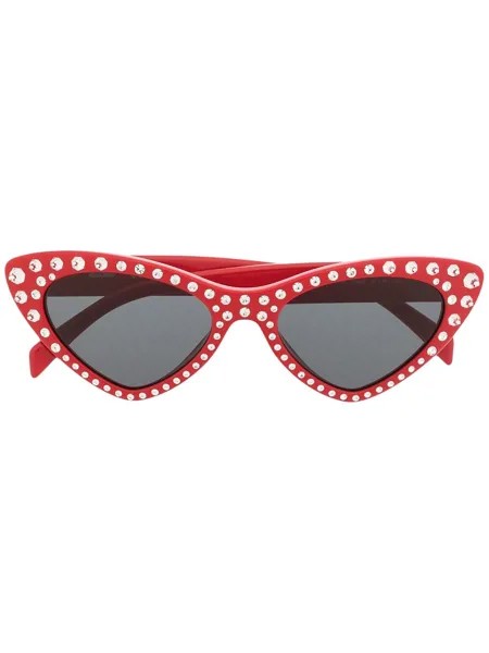 Moschino Eyewear солнцезащитные очки в оправе 'кошачий глаз' с заклепками
