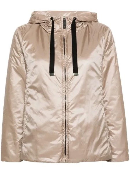 Max Mara пуховик с капюшоном, нейтральный цвет