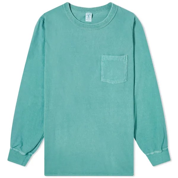 Футболка Velva Sheen Long Sleeve Pigment Dyed Pocket, цвет Foggy Green