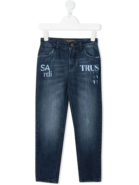 TRUSSARDI JUNIOR джинсы прямого кроя с логотипом