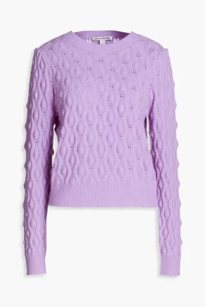 Кашемировый свитер вязки «пуэнтель» Autumn Cashmere, лаванда