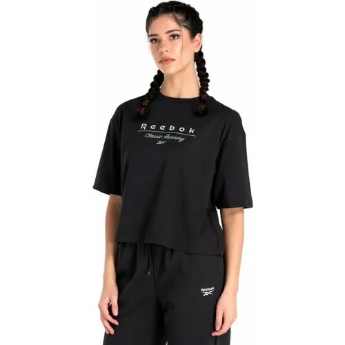 Футболка спортивная Reebok Running Graphic Tee, размер M, черный