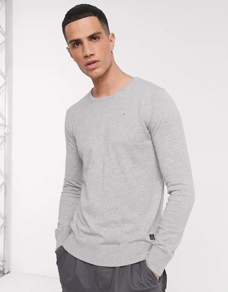 Лонгслив с круглым вырезом Scotch & Soda-Серый