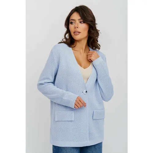 Пиджак Текстильная Мануфактура, размер 48, голубой