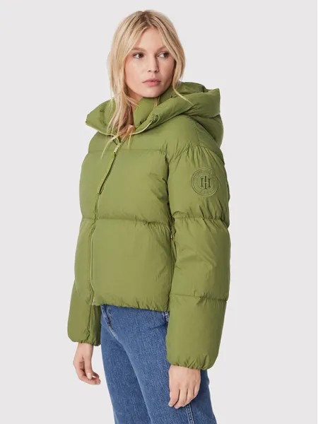 Пуховик свободного кроя Tommy Hilfiger, зеленый
