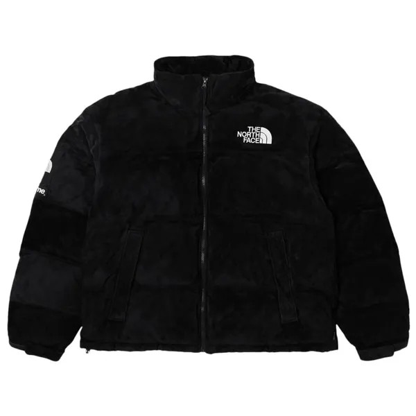 Куртка Supreme x The North Face Suede Nuptse 'Black', черный