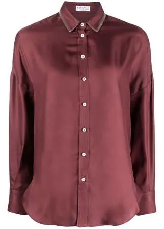 Brunello Cucinelli рубашка с двойным воротником