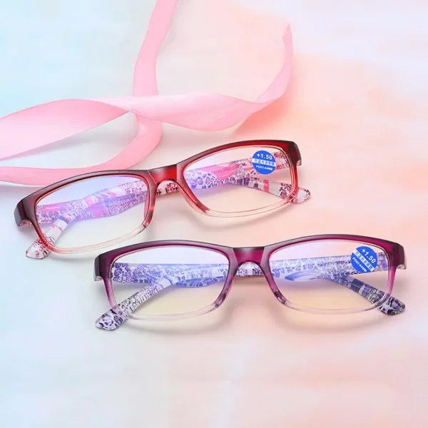DUBERY Печатные очки для чтения Женщины Смола Цветочные очки для чтения Радиационная защита