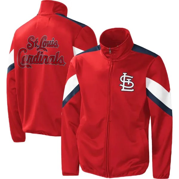 Мужская спортивная куртка Carl Banks Red St. Louis Cardinals Earned Run с молнией во всю длину G-III