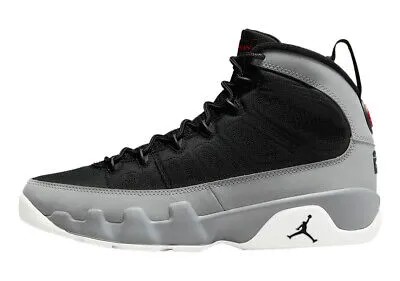 Мужские кроссовки Jordan 9 Retro Particle Grey черные/красные (CT8019 060)