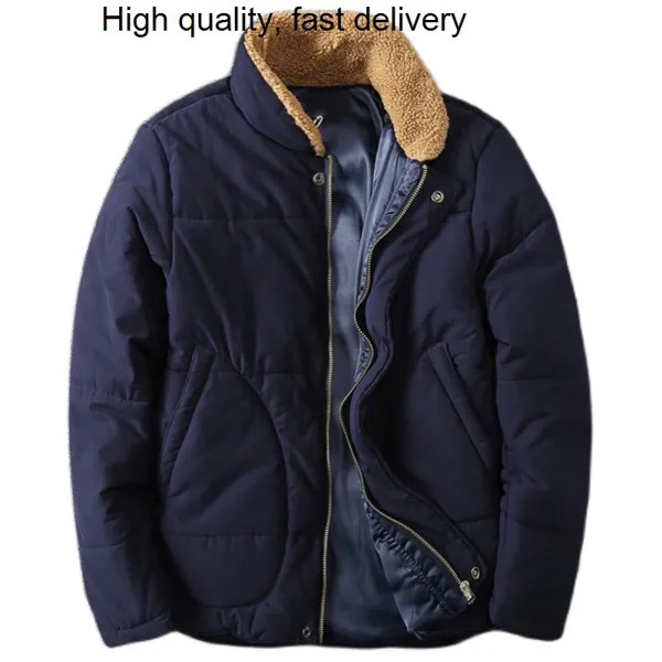 Теплая осенне-зимняя мужская куртка, простая теплая армейская куртка-бомбер и пальто для мужчин, костюм в деловом стиле, пальто, куртка для отца в ретро-стиле