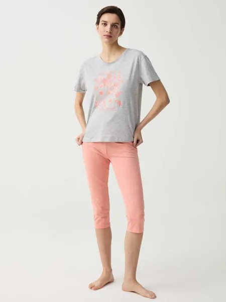 Пижама с капри Ovs, цвет light grey marl
