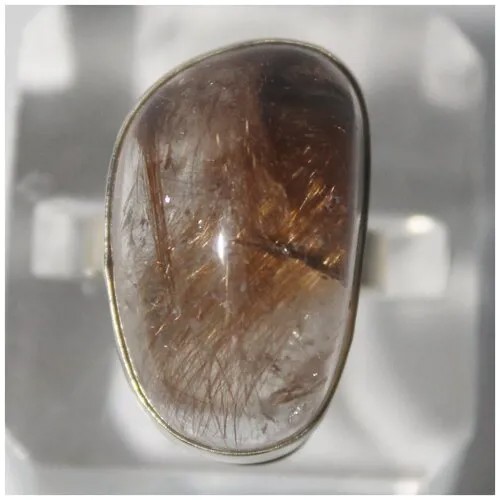 Кольцо True Stones, кварц, размер 18, коричневый