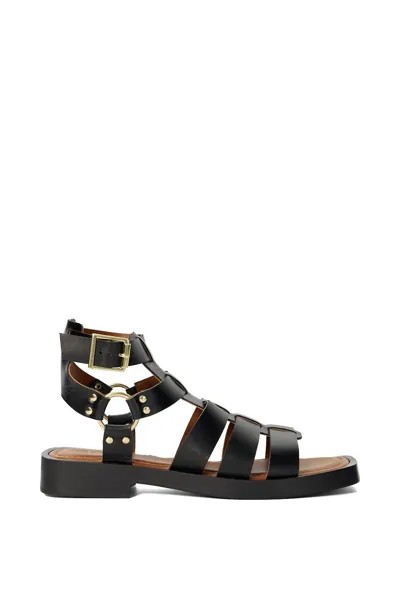 Кожаные сандалии Lynks Dune London, черный