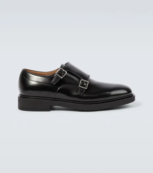 Туфли-монки Scott из кожи с ремешком Gianvito Rossi, черный