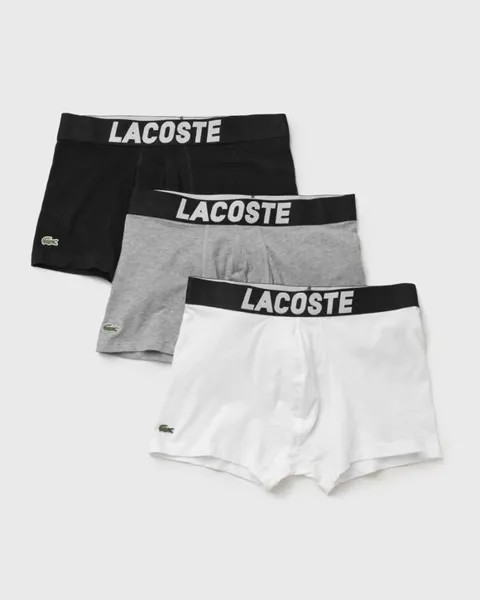 Трусы Lacoste 3 Packs Trunk, цвет black/white-silver chine