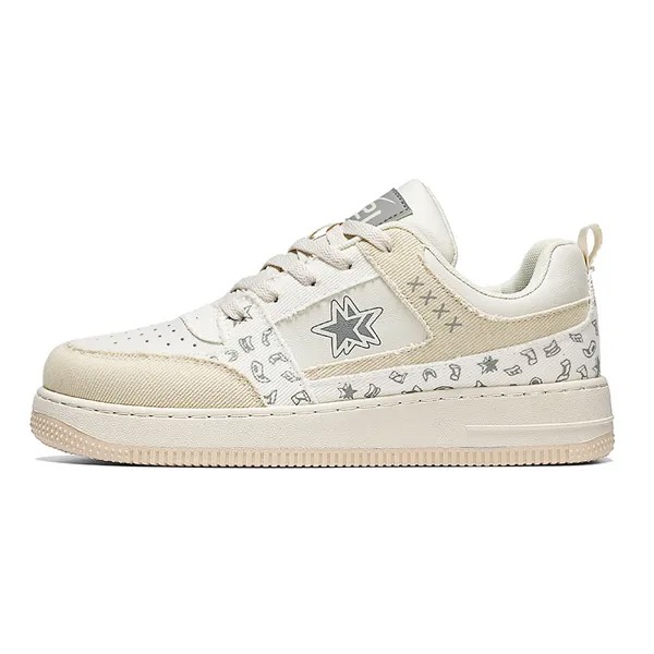Кроссовки DOUBLE STAR 88 Skateboarding Shoes Unisex Low-top, белый/черный