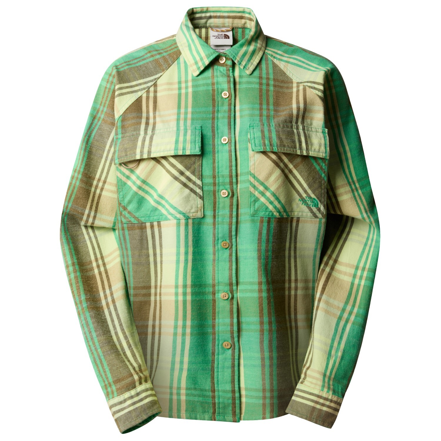Рубашка The North Face Women's Set Up Camp Flannel, цвет Optic Emerald Tessellation Medium Plaid