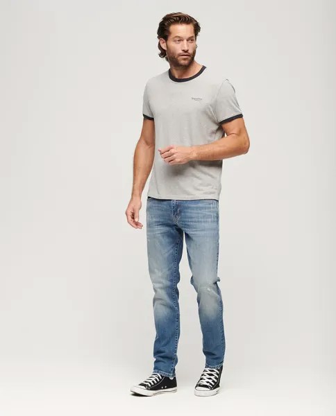 Джинсы узкого кроя из органического хлопка Superdry, синий