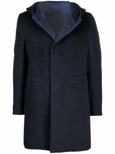 Tagliatore однобортное пальто с капюшоном
