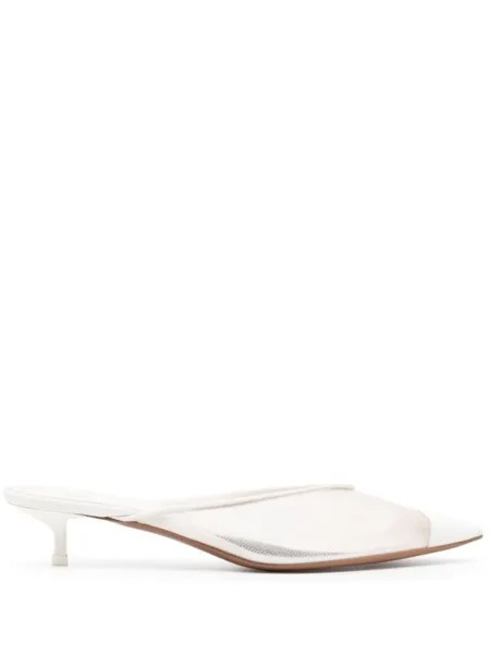 NEOUS Macondo 50mm leather mules, белый