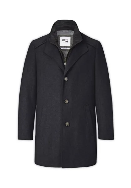 Шерстяное пальто из итальянской шерсти Newton Black S4 JACKETS, темно-синий