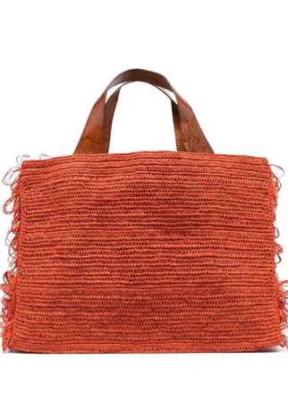 IBELIV плетеная сумка-тоут с бахромой