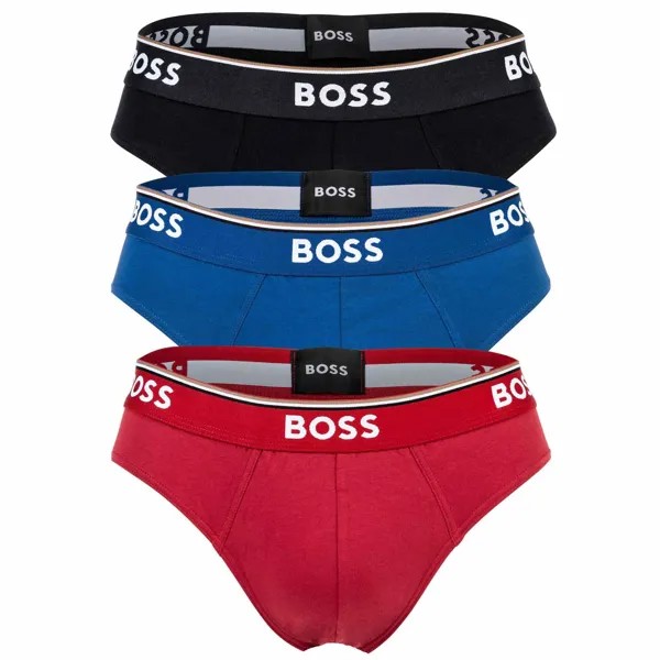 Трусы BOSS 3er Pack, цвет Rot/Blau/Schwarz
