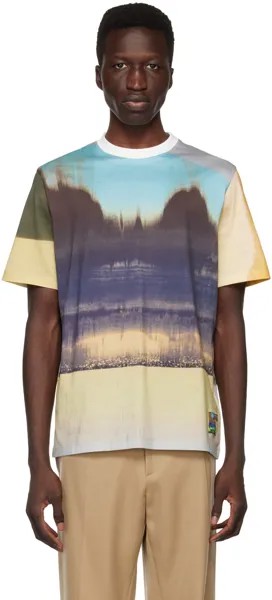 Разноцветная футболка с геометрическим рисунком Paul Smith
