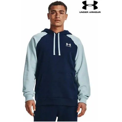 Худи Under Armour Rival Fleece Colorblock, размер S, голубой