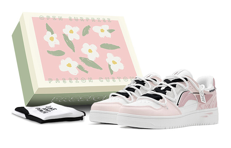 Кроссовки LINING Skateboarding Shoes Women's Low-top Pink/Black, розовый