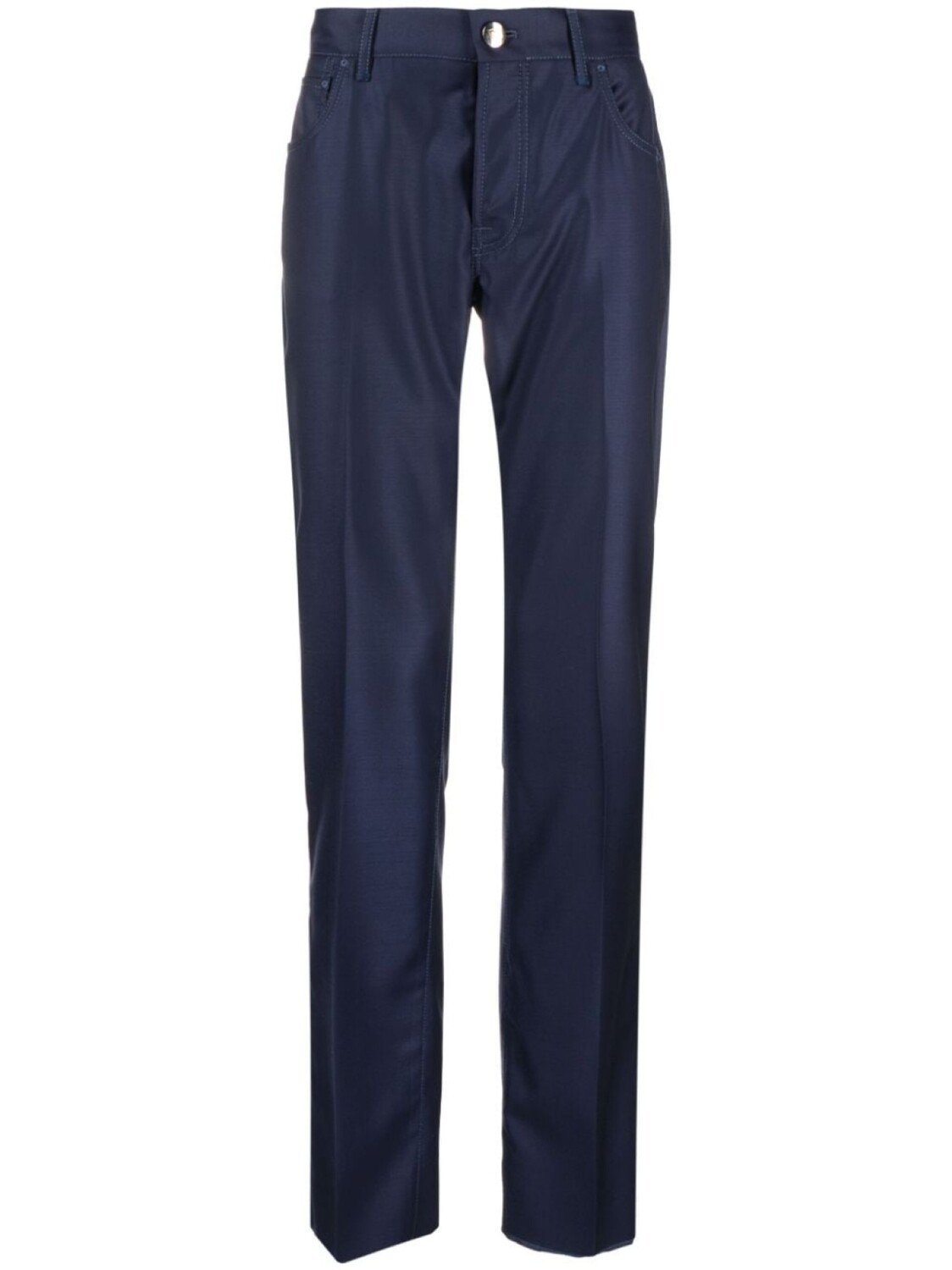 Corneliani брюки с вышитым логотипом, синий