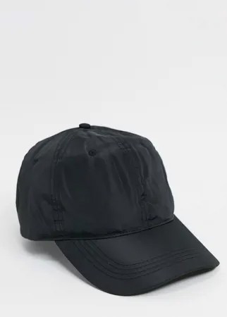Черная бейсболка из нейлона ASOS DESIGN-Черный цвет