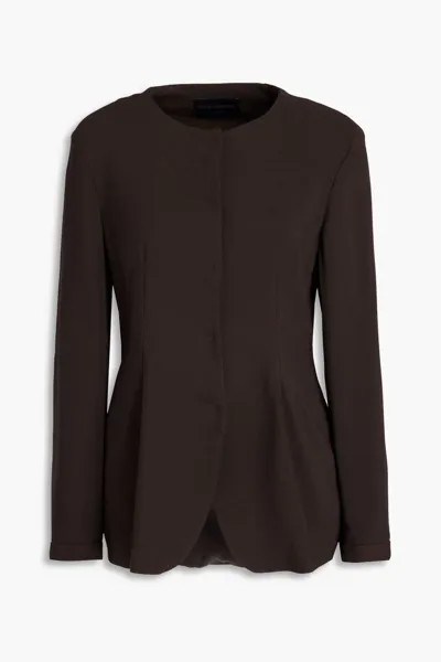Плиссированная куртка из ткани Emporio Armani, темно коричневый