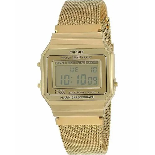 Наручные часы CASIO Vintage, серый, желтый