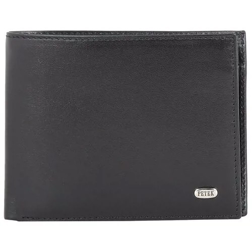 Портмоне мужское из натуральной кожи Petek 1855 182.000. A31 черный, красный, гладкий