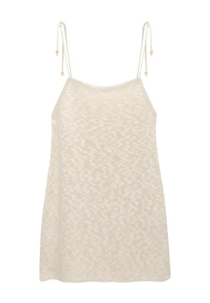Вязаное платье Short Open PULL&BEAR, песочный