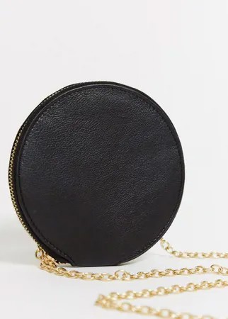 Черная круглая сумка через плечо Urbancode-Черный цвет