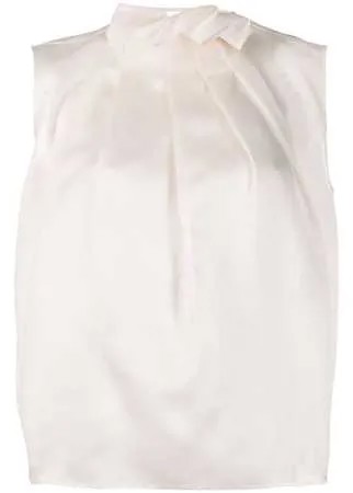 Nina Ricci блузка без рукавов с оборкой