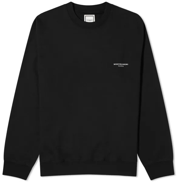 Свитшот Wooyoungmi Box Logo, черный