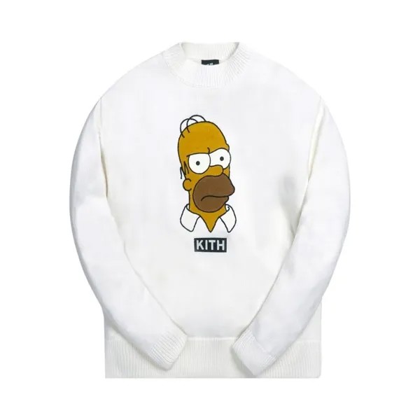 Свитер Kith For The Simpsons Homer Intarsia Sweater 'White', белый