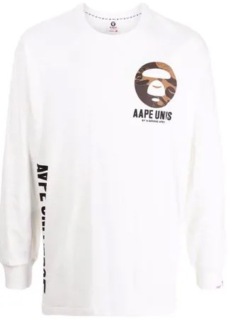 AAPE BY *A BATHING APE® футболка с длинными рукавами и логотипом