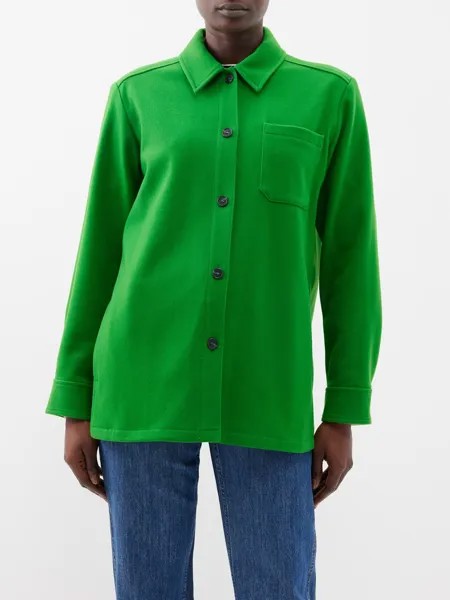 Куртка darlene из смесового фетра A.P.C., зеленый
