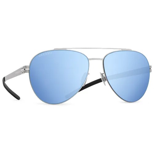 Солнцезащитные очки Gresso, авиаторы, с защитой от УФ, зеркальные, серый