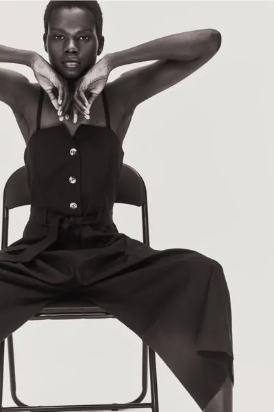 Комбинезон-Бандо с завязывающимся поясом H&M, черный