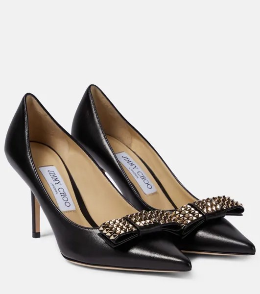 Декорированные кожаные туфли Love 85 Jimmy Choo, черный