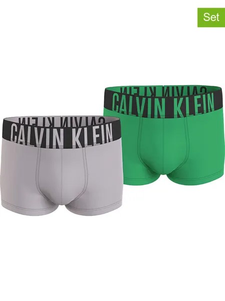 Боксеры CALVIN KLEIN UNDERWEAR 2er-Set: Boxershorts, цвет Grau/ Grün