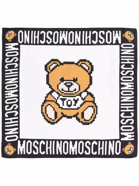 Moschino шелковый платок с логотипом